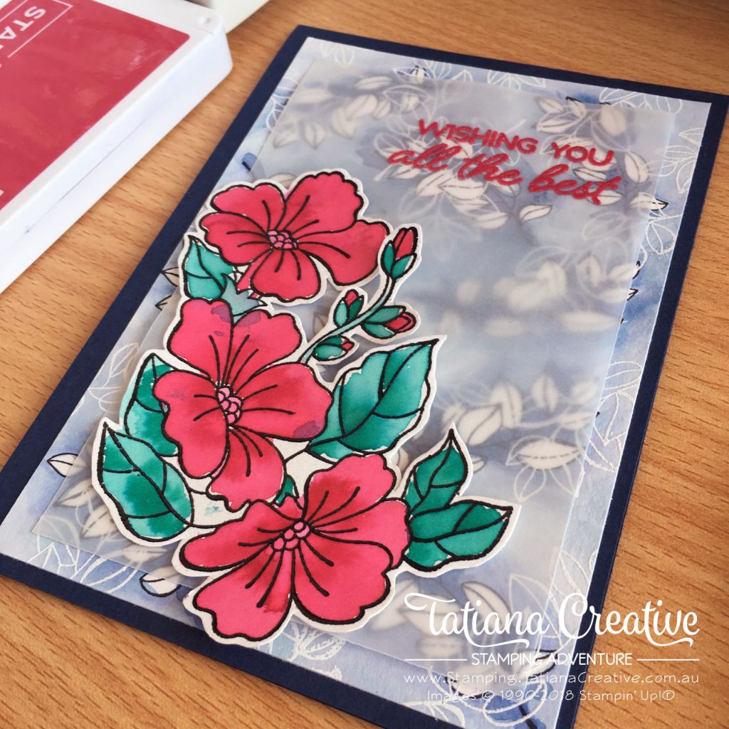 Tatiana Creative Stamping Adventure water coloured card using Blended Seasons stamp set by Stampin' Up!®