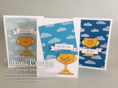 World's Best Trophy Stampin' Up! Stamp Set and Embossing Paste - Father's Day Cards - Tatiana Creative Stampin' Adventure