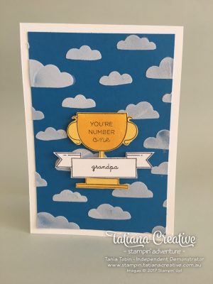 World's Best Trophy Stampin' Up! Stamp Set and Embossing Paste - Father's Day Cards - Tatiana Creative Stampin' Adventure