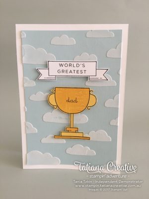 World's Best Trophy Stampin' Up! Stamp Set and Embossing Paste - Father's Day Cards - Tatiana Creative Stampin' Adventure