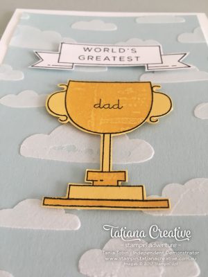 World's Best Trophy Stampin' Up! Stamp Set and Embossing Paste - Father's Day Cards - Tatiana Creative Stampin' Adventure