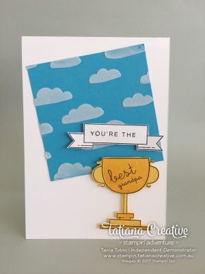 World's Best Trophy Stampin' Up! Stamp Set and Embossing Paste - Father's Day Cards - Tatiana Creative Stampin' Adventure