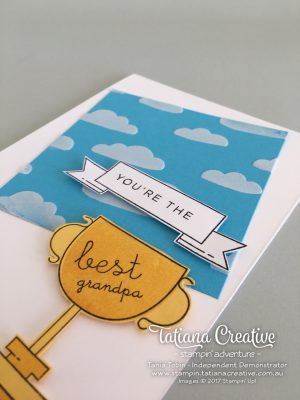 World's Best Trophy Stampin' Up! Stamp Set and Embossing Paste - Father's Day Cards - Tatiana Creative Stampin' Adventure