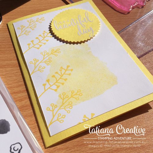 Love What You Do Stamp Set by Stampin' Up!® using 2018-2020 In Color Pineapple Punch - Tatiana Creative Stamping Adventure