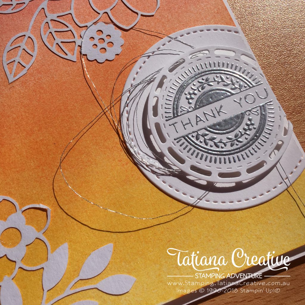 Tatiana Creative Stamping Adventure gradient background cards using the Delightfully Detailed Laser-Cut Specialty Paper by Stampin' Up!®