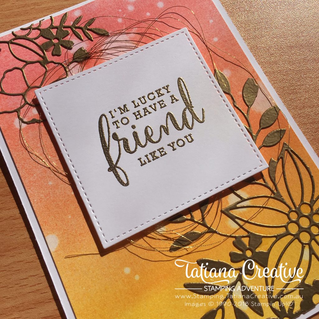 Tatiana Creative Stamping Adventure gradient background cards using the Delightfully Detailed Laser-Cut Specialty Paper by Stampin' Up!®