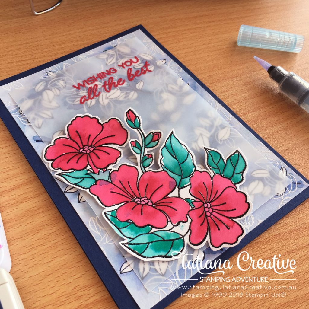 Tatiana Creative Stamping Adventure water coloured card using Blended Seasons stamp set by Stampin' Up!®