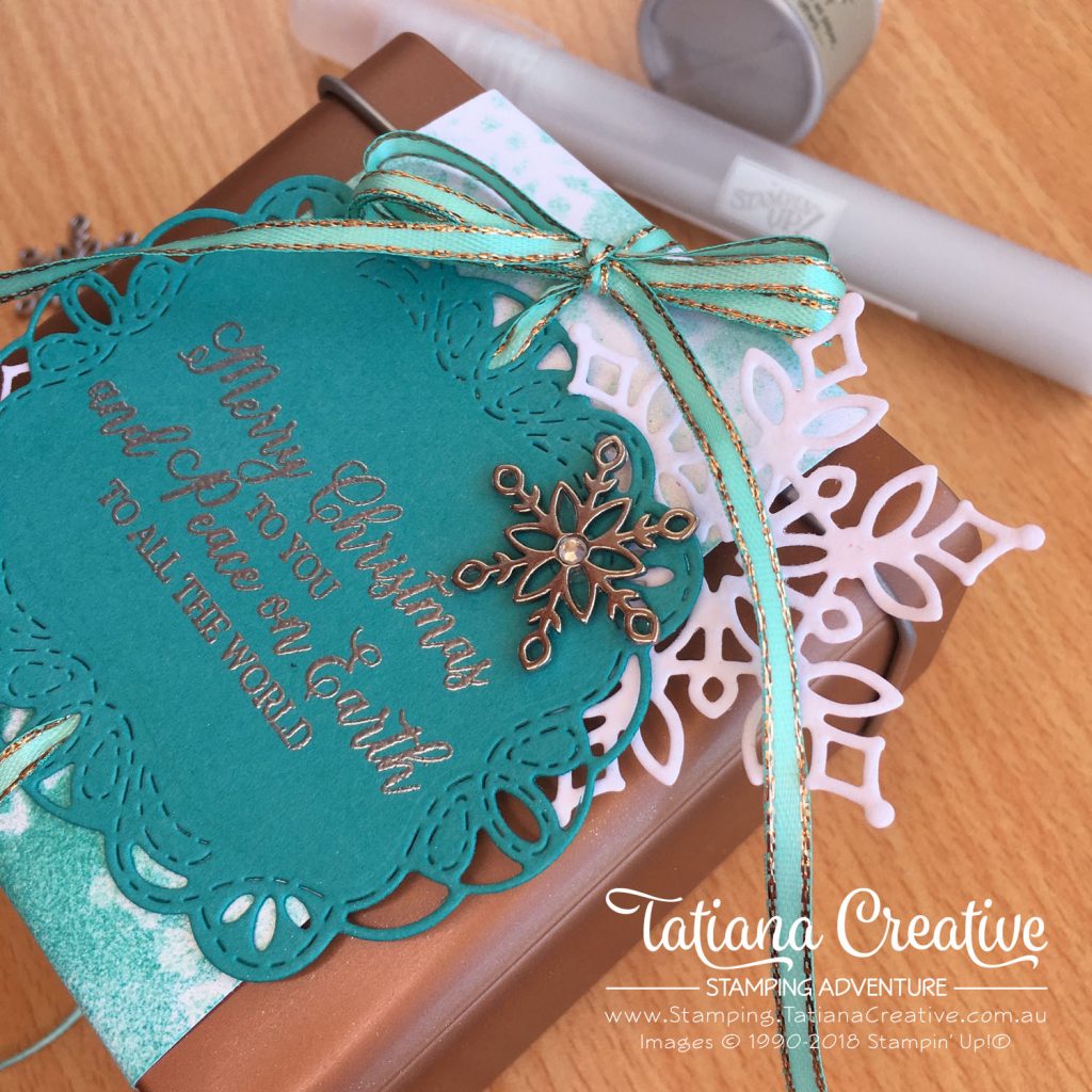 Tatiana Creative Stamping Adventure - Christmas Snowflake Gift using Copper Tea Tin by Stampin' Up!®