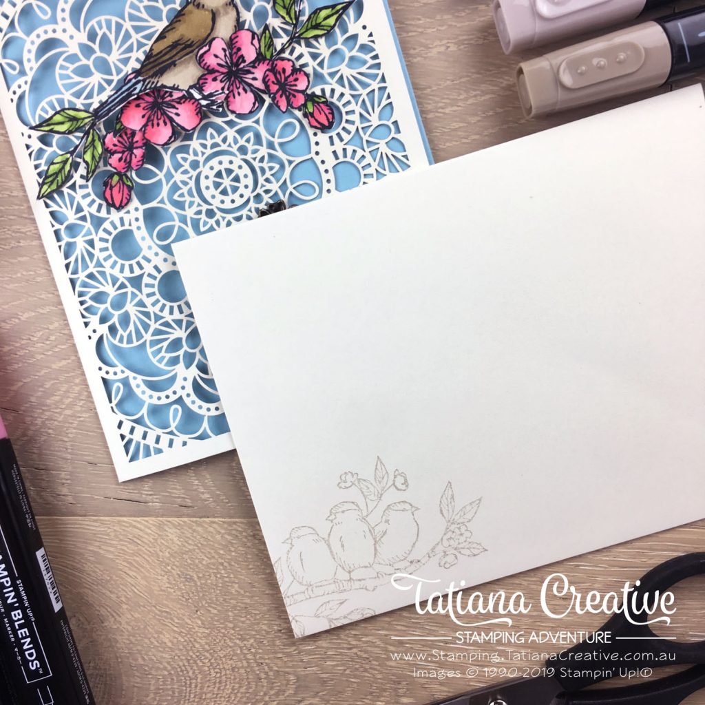 Tatiana Creative Stamping Adventure - Friendship card using the Bird Ballad Laser-Cut Cards and Free As A Bird stamp set both by Stampin' Up!®