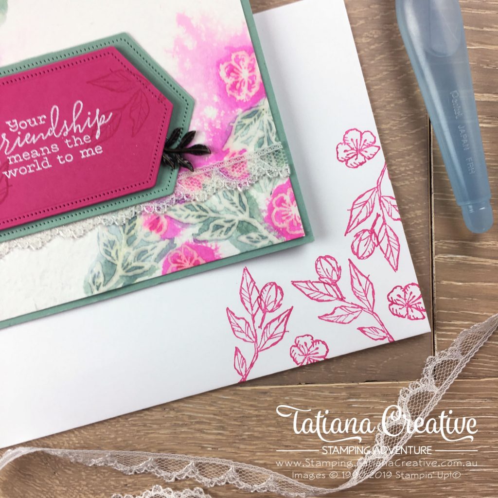 Tatiana Creative Stamping Adventure - Watercolour Friendship card using the Free As A Bird stamp set and Stitched Nested Label Dies both by Stampin' Up!®