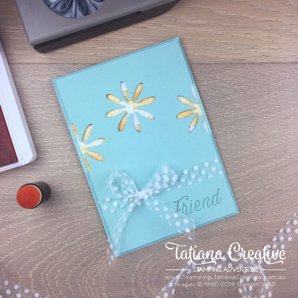 Tatiana Creative Stamping Adventure - Friendship Card  using the Daisy Lane stamp set and Medium Daisy Punch both by Stampin' Up!®