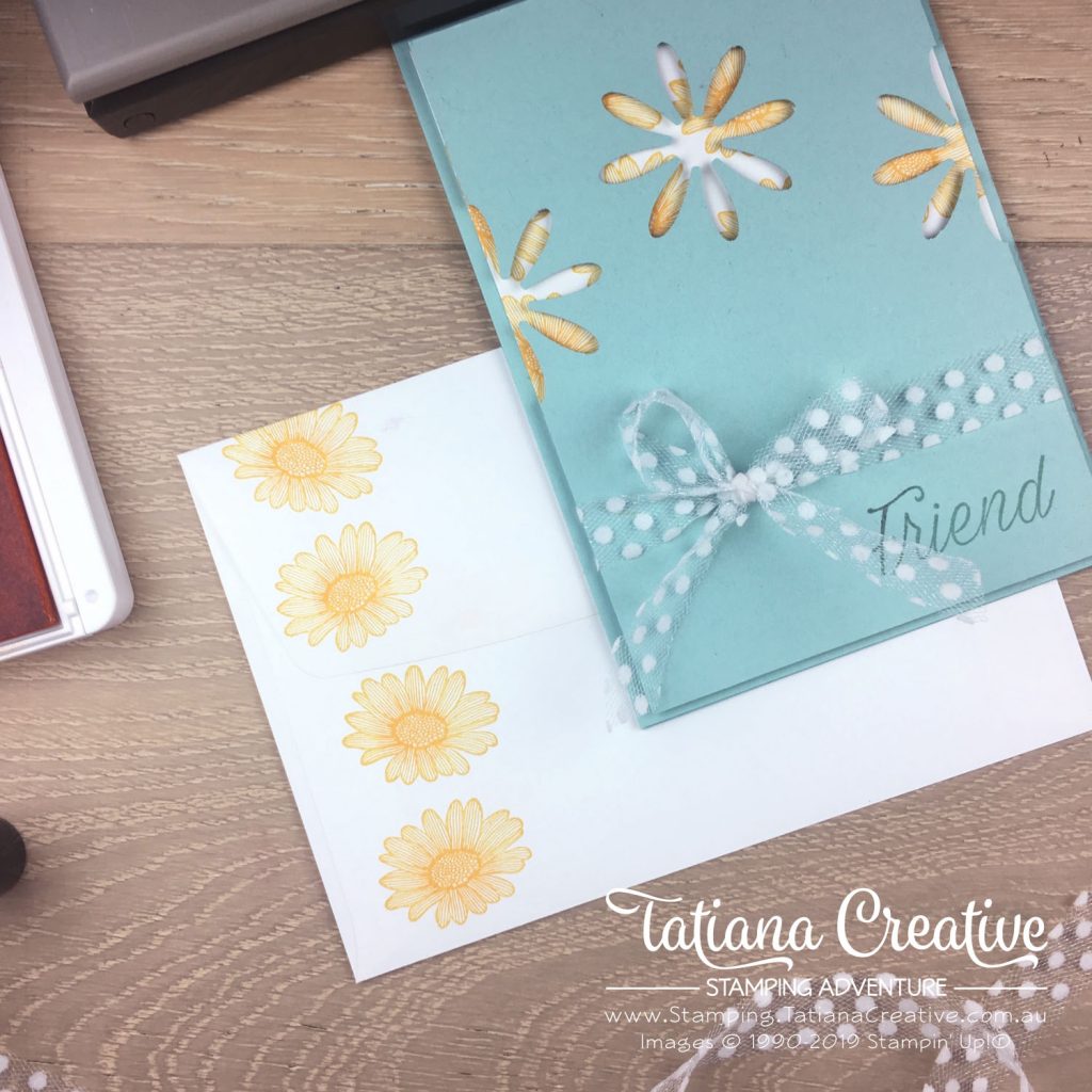 Tatiana Creative Stamping Adventure - Friendship Card  using the Daisy Lane stamp set and Medium Daisy Punch both by Stampin' Up!®