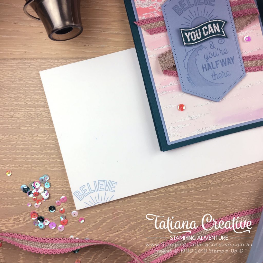 Tatiana Creative Stamping Adventure - Encouragement card using the Believe You Can stamp set, Birch stamp, and the 2019-2020 InColors all by Stampin' Up!®