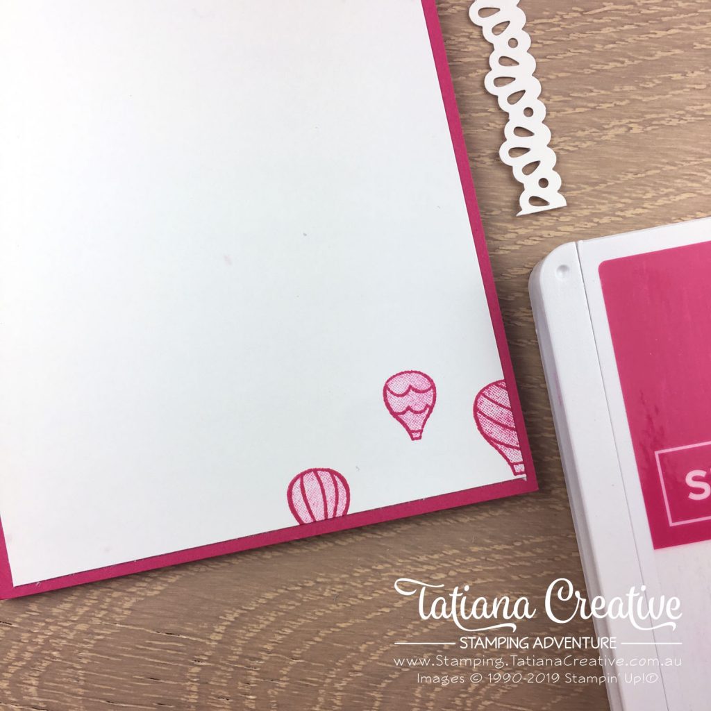 Tatiana Creative Stamping Adventure - Rainbow Hot Air Balloon card using the Above The Clouds Bundle by Stampin' Up!®