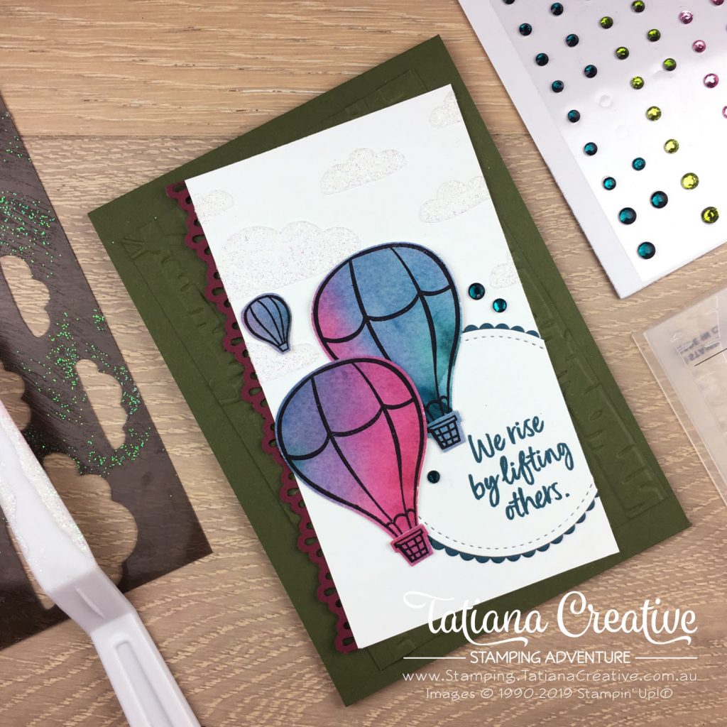 Tatiana Creative Stamping Adventure - Watercolour Encouragement Card using the Above The Clouds Bundle by Stampin' Up!®