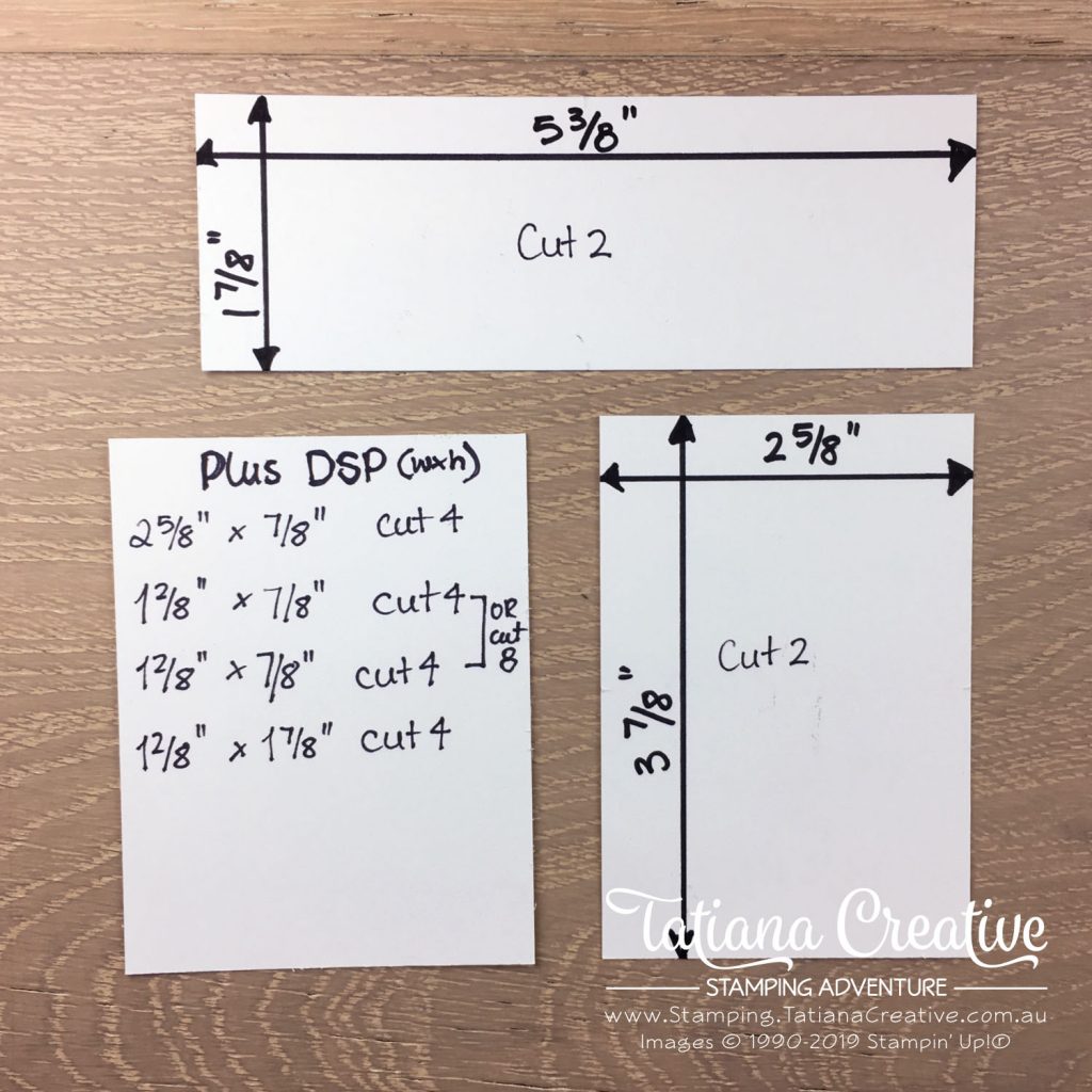 Tatiana Creative Stamping Adventure - Never Ending Fun Fold Card measurements