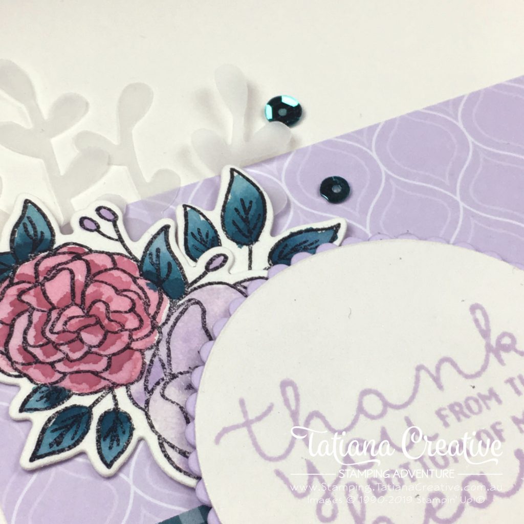 Tatiana Creative Stamping Adventure - Bloom & Grow stamp set by Stampin' Up!® Thank You From The Bottom Of My Heart card