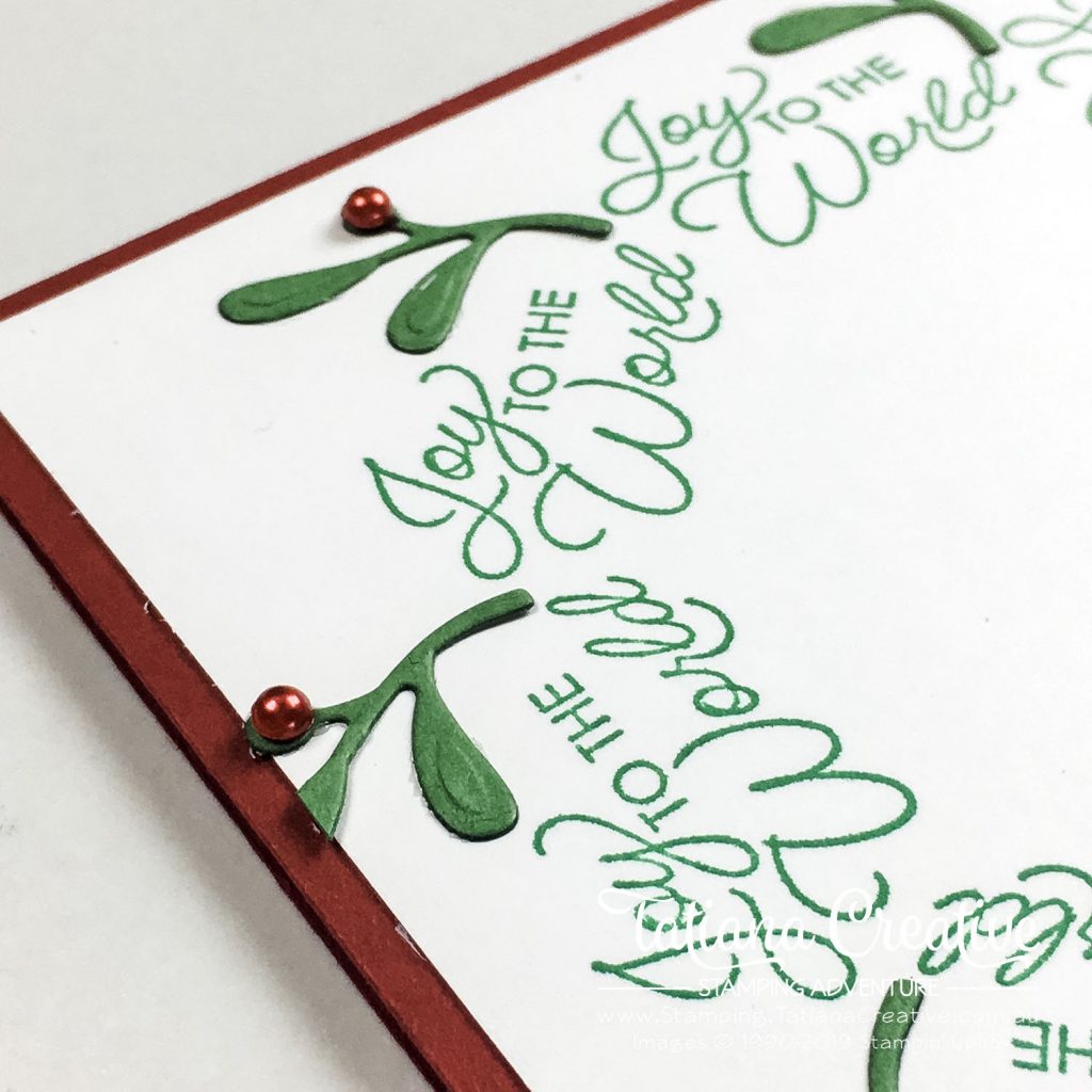 Tatiana Creative Stamping Adventure - Christmas Joy To The World Wreath Card the Itty Bitty Christmas bundle from Stampin' Up!®