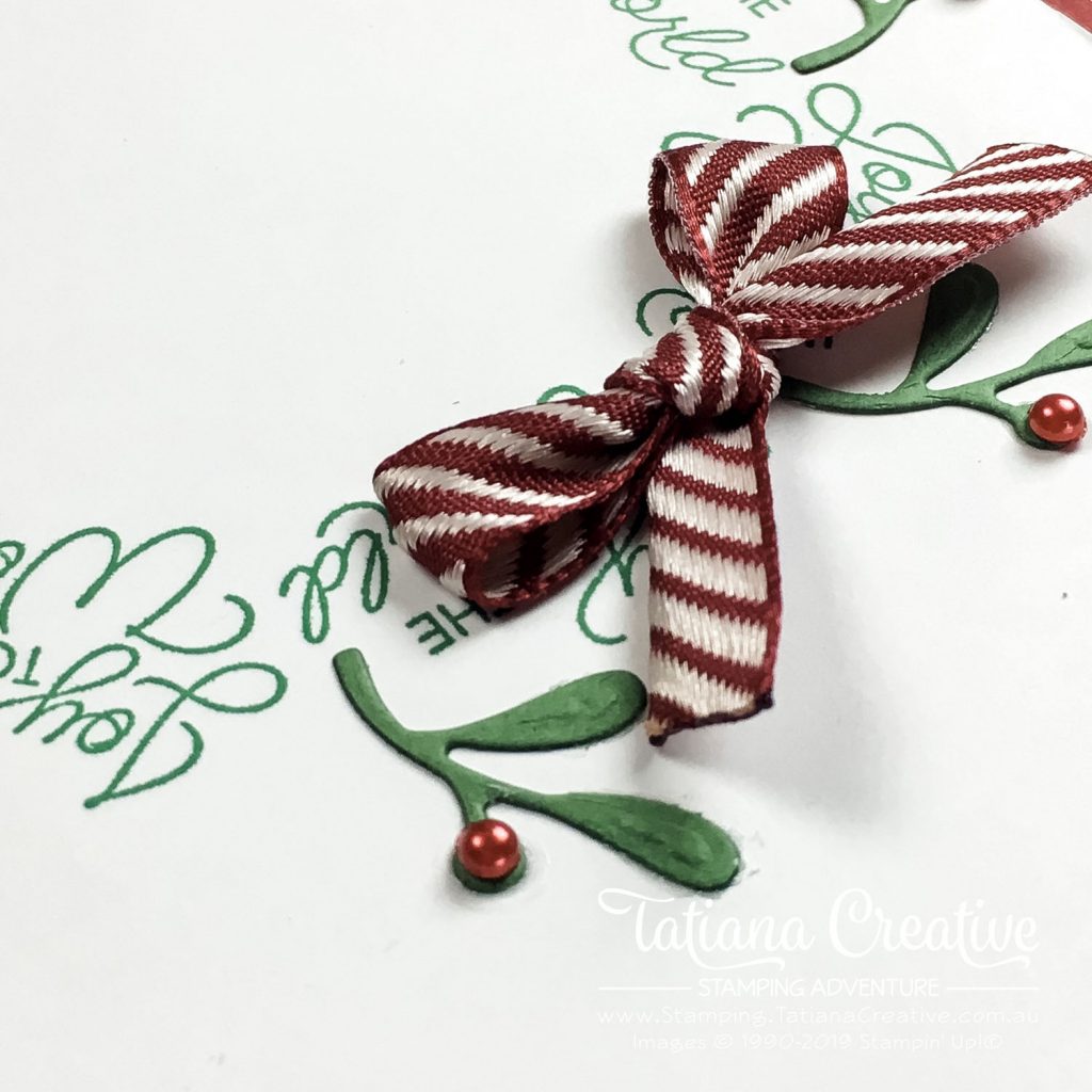 Tatiana Creative Stamping Adventure - Christmas Joy To The World Wreath Card the Itty Bitty Christmas bundle from Stampin' Up!®