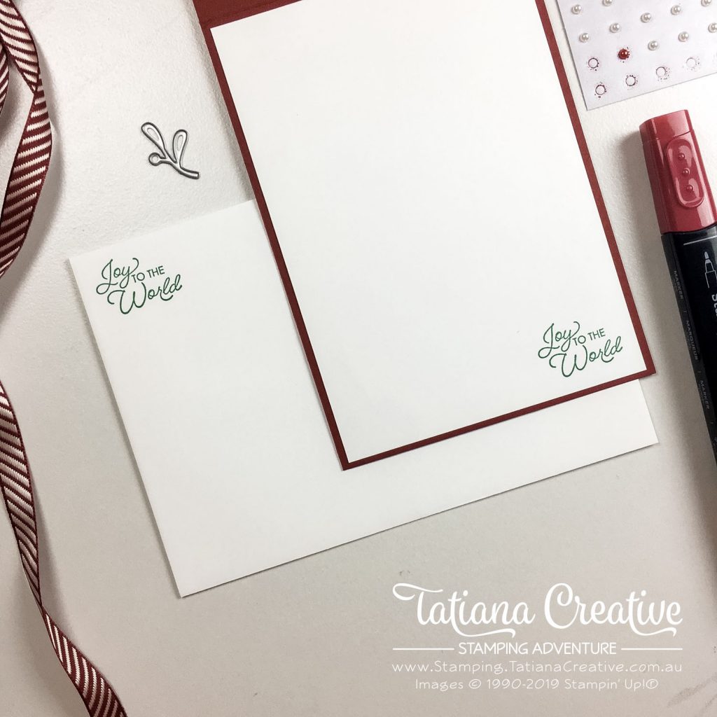 Tatiana Creative Stamping Adventure - Christmas Joy To The World Wreath Card the Itty Bitty Christmas bundle from Stampin' Up!®