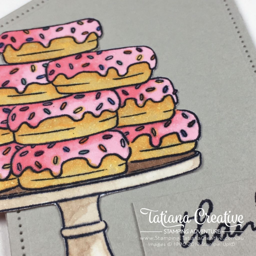 Tatiana Creative Stamping Adventure - Donut Thank You Card using the Birthday Goodness stamp set by Stampin' Up!®