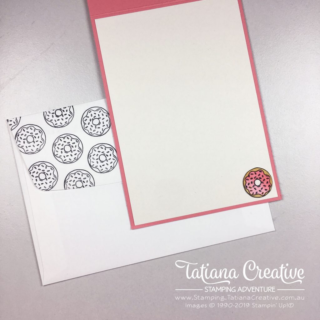 Tatiana Creative Stamping Adventure - Donut Thank You Card using the Birthday Goodness stamp set by Stampin' Up!®