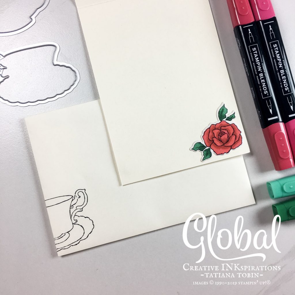 Global Creative INKspirations - Tatiana Creative Stamping Adventure - Sweet Tea Christmas Card using Itty Bitty Christmas and Tea Time stamp sets from Stampin' Up!®