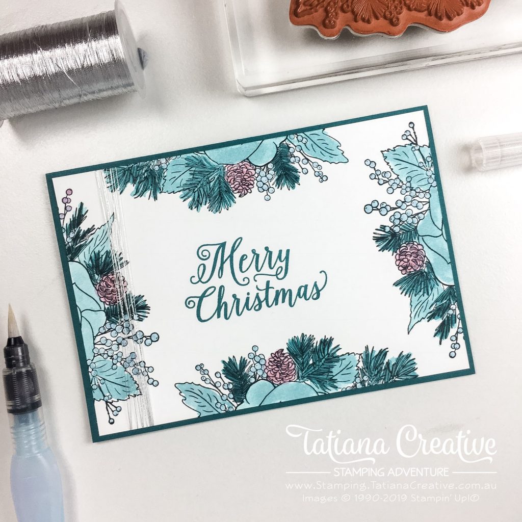 Tatiana Creative Stamping Adventure - Christmas Card using the Christmas Rose stamp set from Stampin' Up!®