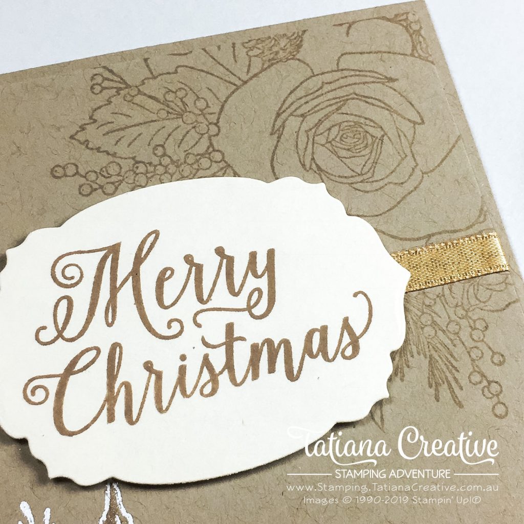 Tatiana Creative Stamping Adventure - Christmas Card using the Christmas Rose stamp set from Stampin' Up!®