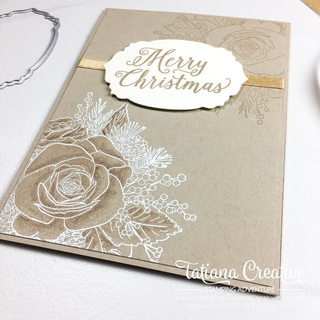 Tatiana Creative Stamping Adventure - Christmas Card using the Christmas Rose stamp set from Stampin' Up!®