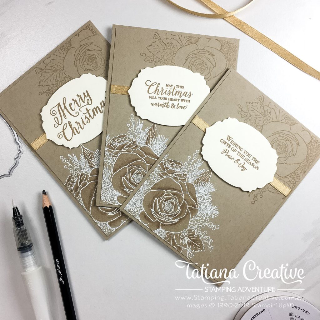 Tatiana Creative Stamping Adventure - Christmas Card using the Christmas Rose stamp set from Stampin' Up!®