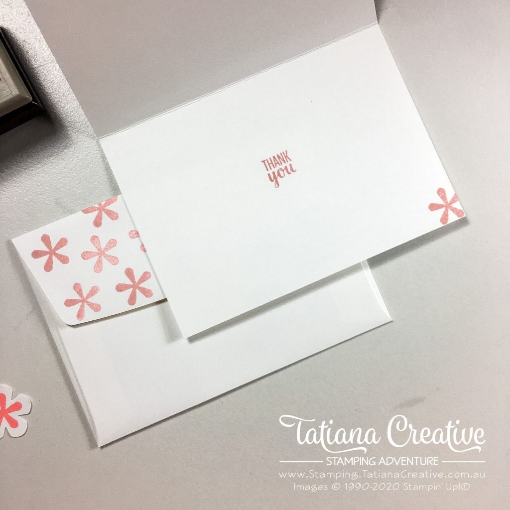 Tatiana Creative Stamping Adventure - Small Bloom Punch Note Cards using the SAB stamp set Thoughtful Blooms and SAB Small Bloom Punch both by Stampin' Up!®