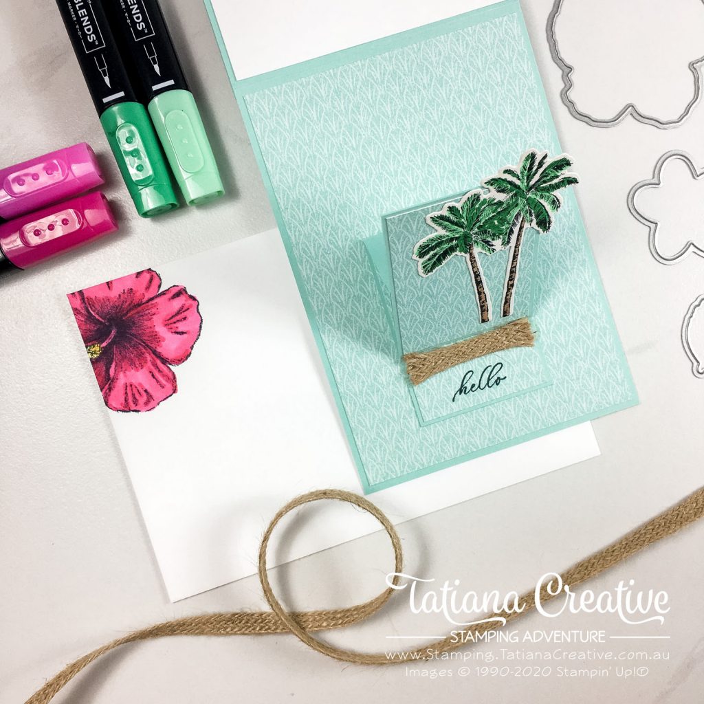 Fantastic Fun Folds with Tatiana Creative Stamping Adventure - Tropical Double Easel card using Timeless Tropical stamp set by Stampin' Up!®