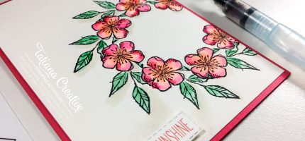 Creativity Time – Watercolour Blossom Offset Wreath