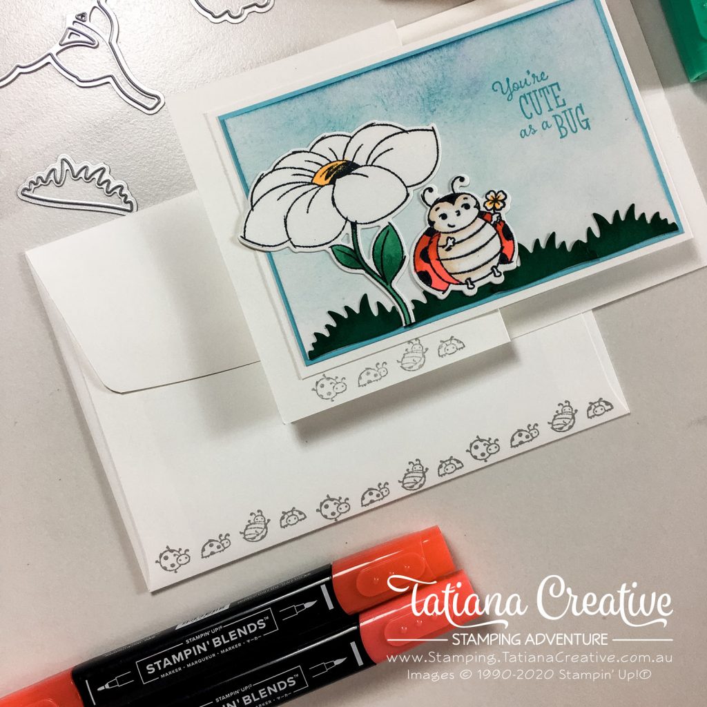 Fantastic Fun Folds with Tatiana Creative Stamping Adventure - Ladybug Double Z Fold card v2 using Little Ladybug stamp set by Stampin' Up!®