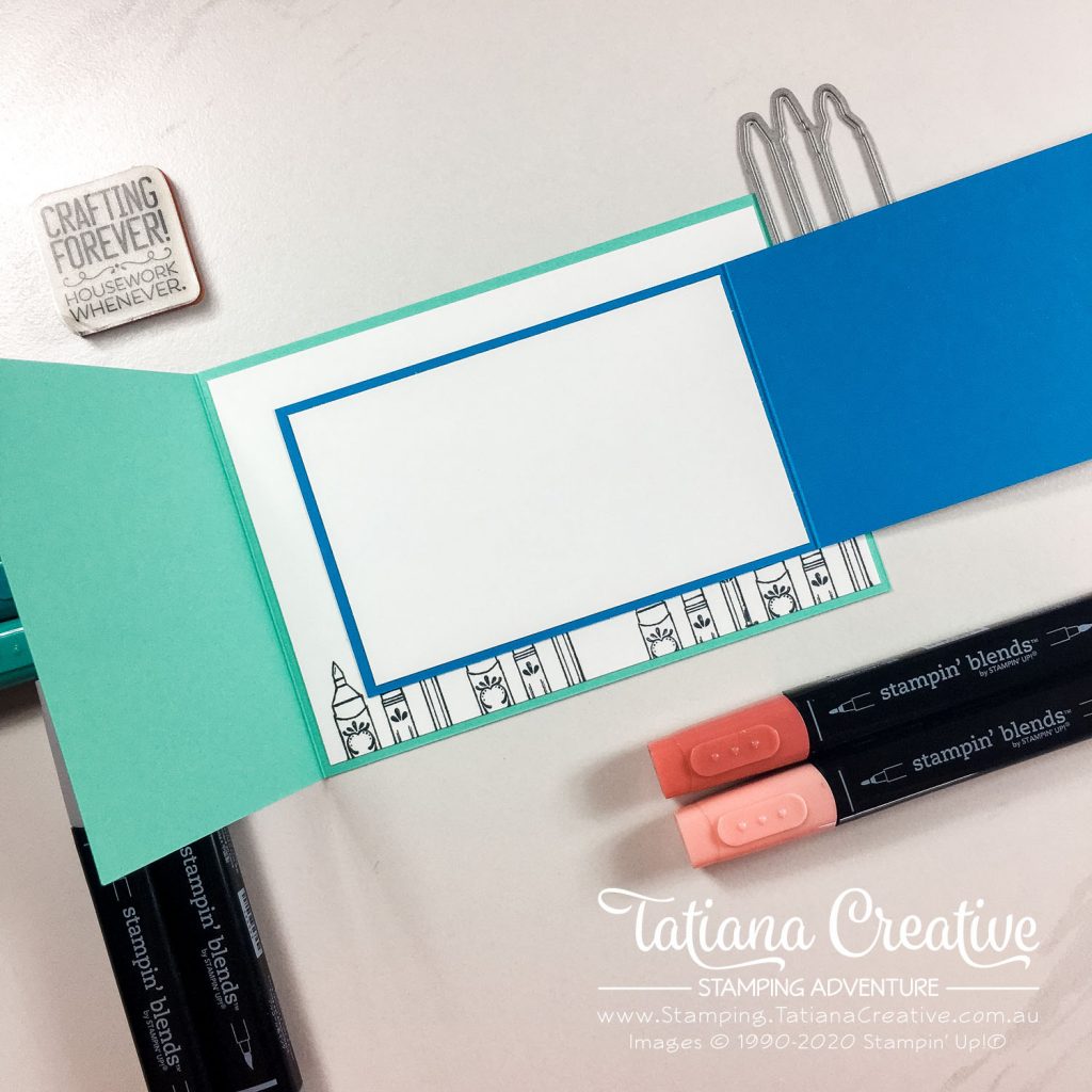 Fantastic Fun Folds with Tatiana Creative Stamping Adventure - Crafting Tri Fold card v2 using Crafting Forever stamp set, It Starts With Art stamp set and Follow Your Art DSP all by Stampin' Up!®