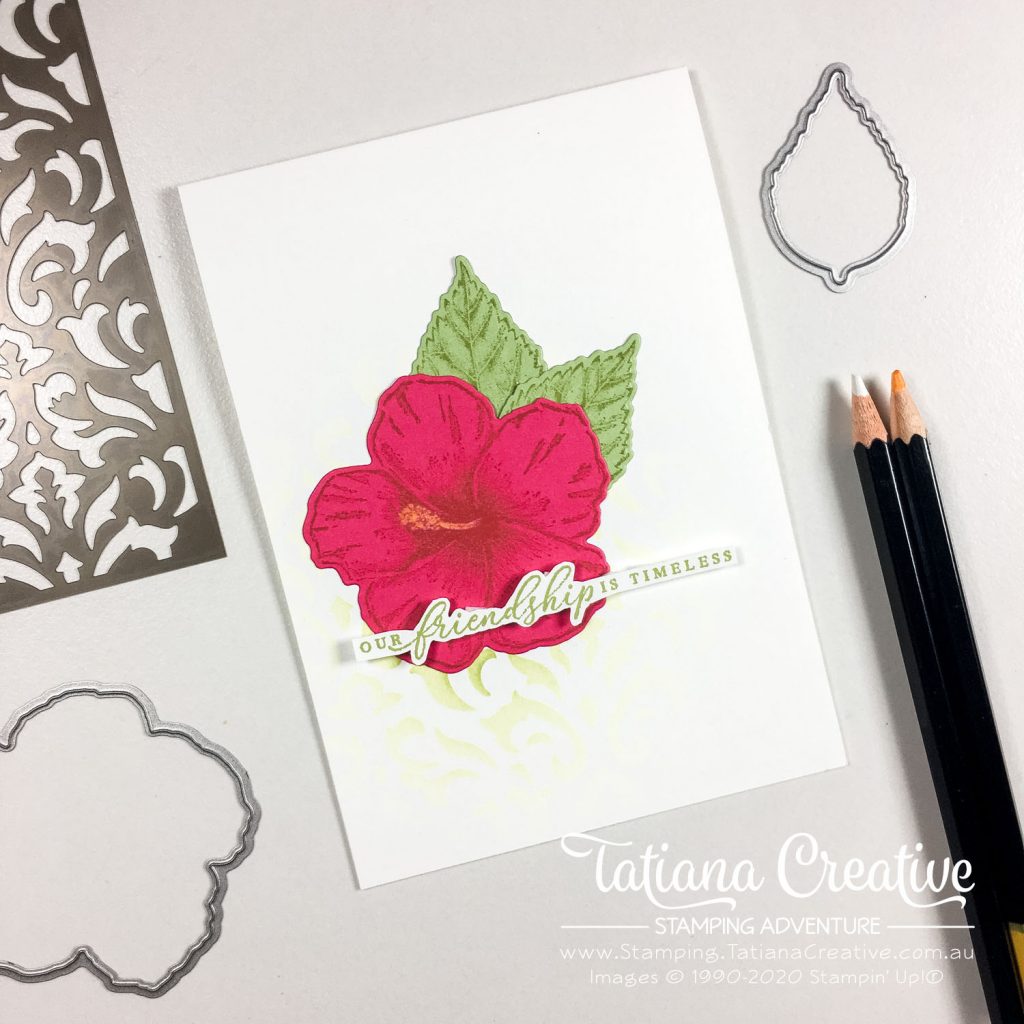 Tatiana Creative Stamping Adventure - Friendship Card card using Timeless Tropical stamp set by Stampin' Up!® and blending brushes