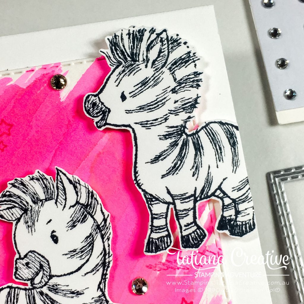 Tatiana Creative Stamping Adventure - Magenta Zebra Birthday card using Zany Zebras stamp set from Stampin' Up!®