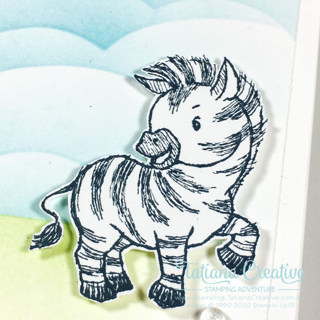 Tatiana Creative Stamping Adventure - Dancing Zebra card using Zany Zebras Stamp Set from Stampin' Up!®