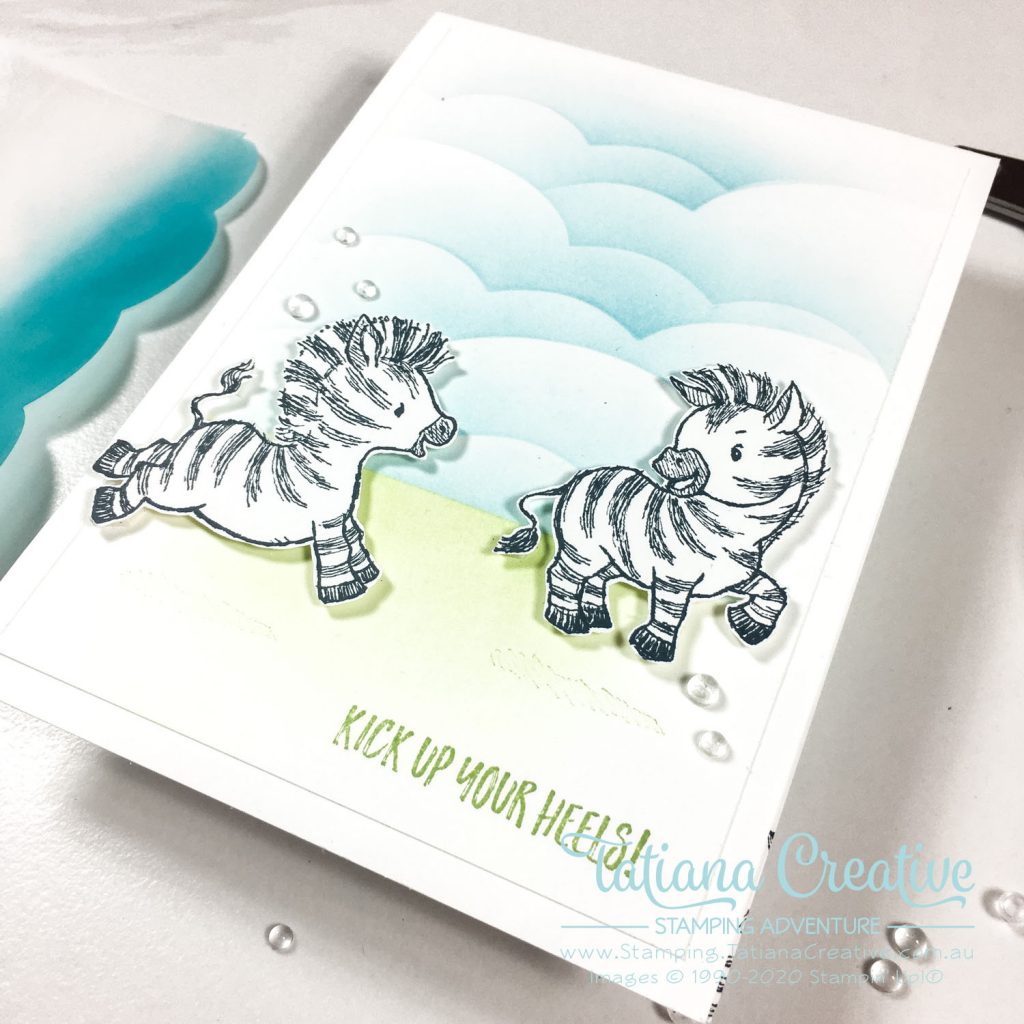 Tatiana Creative Stamping Adventure - Dancing Zebra card using Zany Zebras Stamp Set from Stampin' Up!®