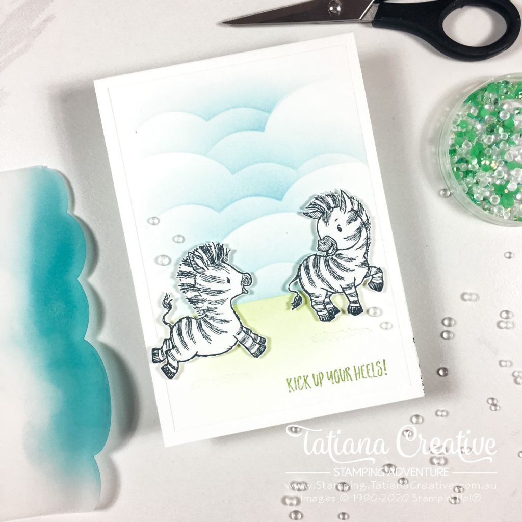 Tatiana Creative Stamping Adventure - Dancing Zebra card using Zany Zebras Stamp Set from Stampin' Up!®