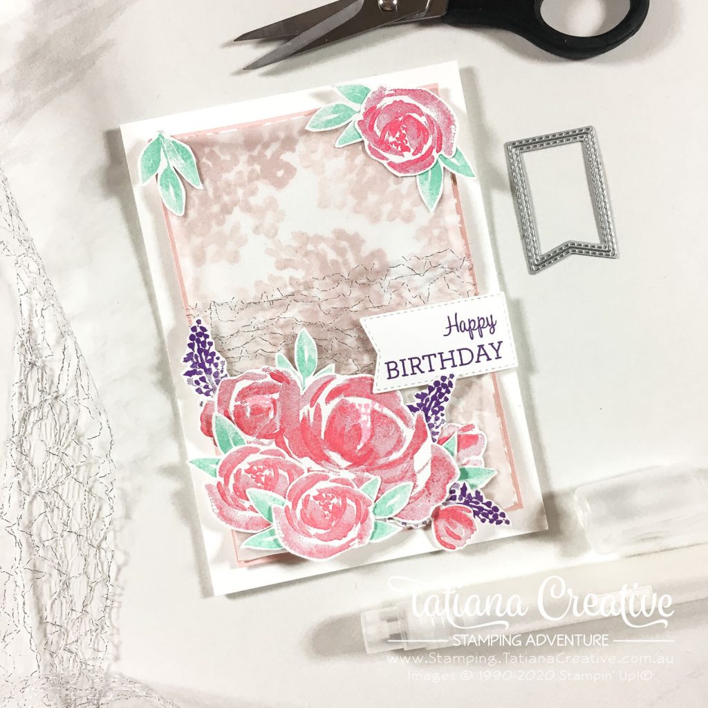 Tatiana Creative Stamping Adventure - Pink Floral Birthday Card using Beautiful Friendship stamp set from Stampin' Up!®