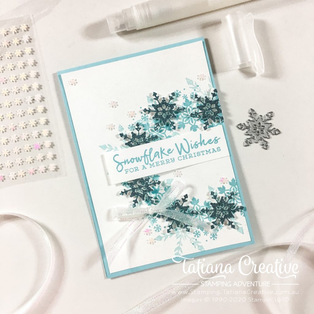 Tatiana Creative Stamping Adventure - Snowflake Wreath card using Snowflake Wishes Bundle from Stampin' Up!®