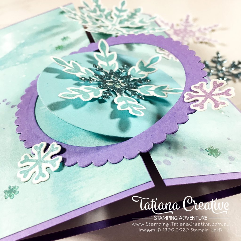 Fantastic Fun Folds with Tatiana Creative Stamping Adventure - Interlocking Gate Fold Card using Snowflake Wishes Bundle from Stampin' Up!®