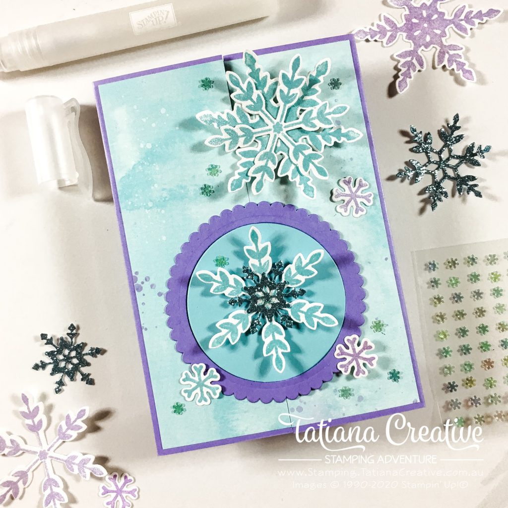 Fantastic Fun Folds with Tatiana Creative Stamping Adventure - Interlocking Gate Fold Card using Snowflake Wishes Bundle from Stampin' Up!®