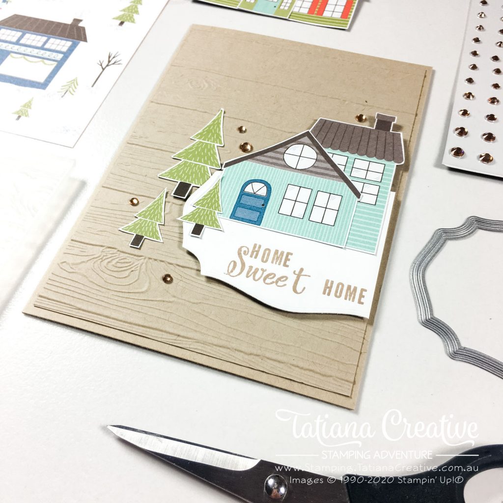 Tatiana Creative Stamping Adventure - Trimming The Town Housewarming Card using Trimming The Town DSP from Stampin' Up!®