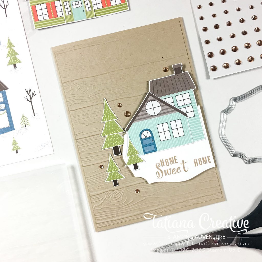 Tatiana Creative Stamping Adventure - Trimming The Town Housewarming Card using Trimming The Town DSP from Stampin' Up!®