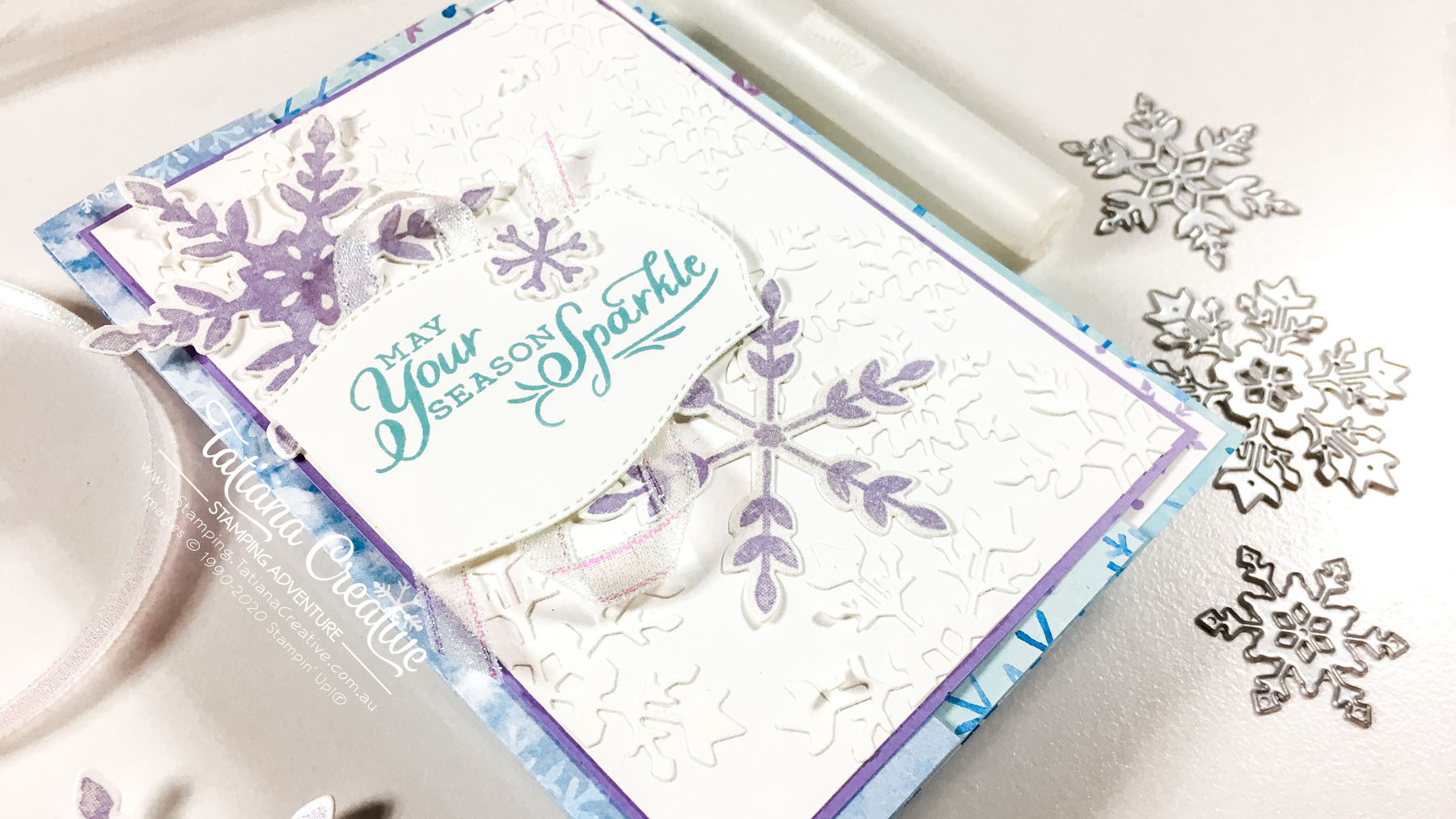 Snowflake Wishes Christmas Fun Fold Card