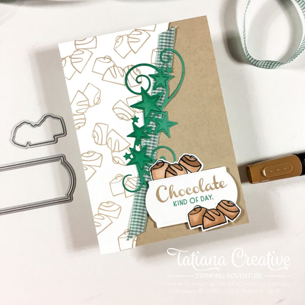 Tatiana Creative Stamping Adventure - Chocolate Thank You Cards using Nothing Better Than stamp set and Stitched Stars Dies both from Stampin' Up!®