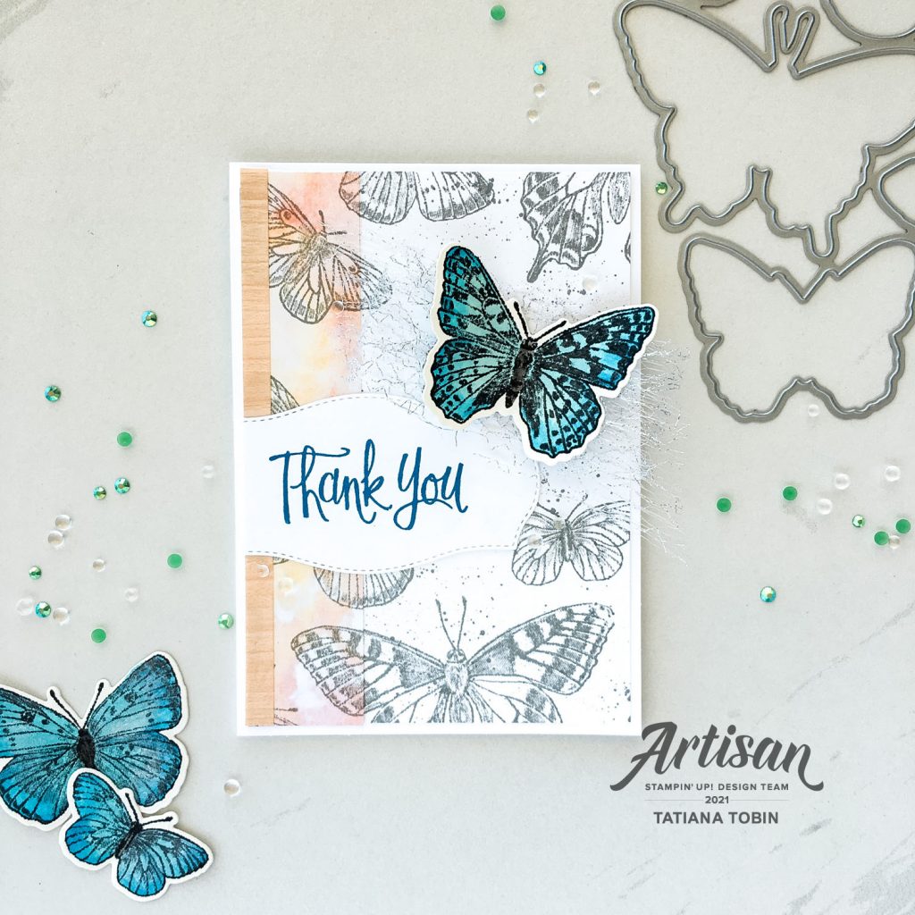 Tatiana Creative Stamping Adventure 2021 - Artisan Design Team Butterfly Bouquet Showcase using the Butterfly Brilliance stamp set, Brilliant Wings Dies, & Butterfly Bijou DSP all from Stampin' Up!®